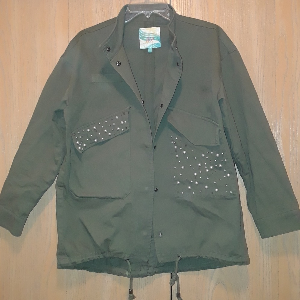 Olive green beaded jacket!